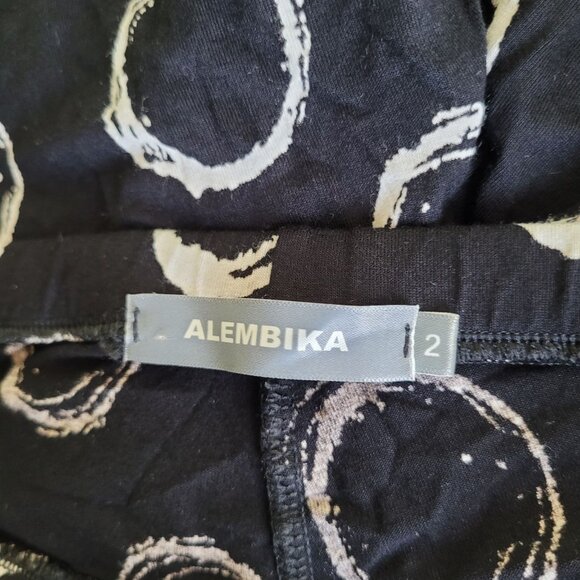 Alembika Black & White Wide-Leg Punto Pants Size 2 - Picture 8 of 10